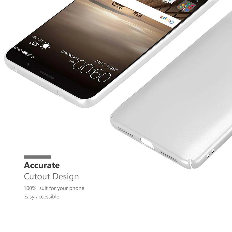 Cadorabo Hülle kompatibel mit Huawei MATE 9 Hard Case Schutzhülle in Metall Optik gegen Kratzer und Stöße