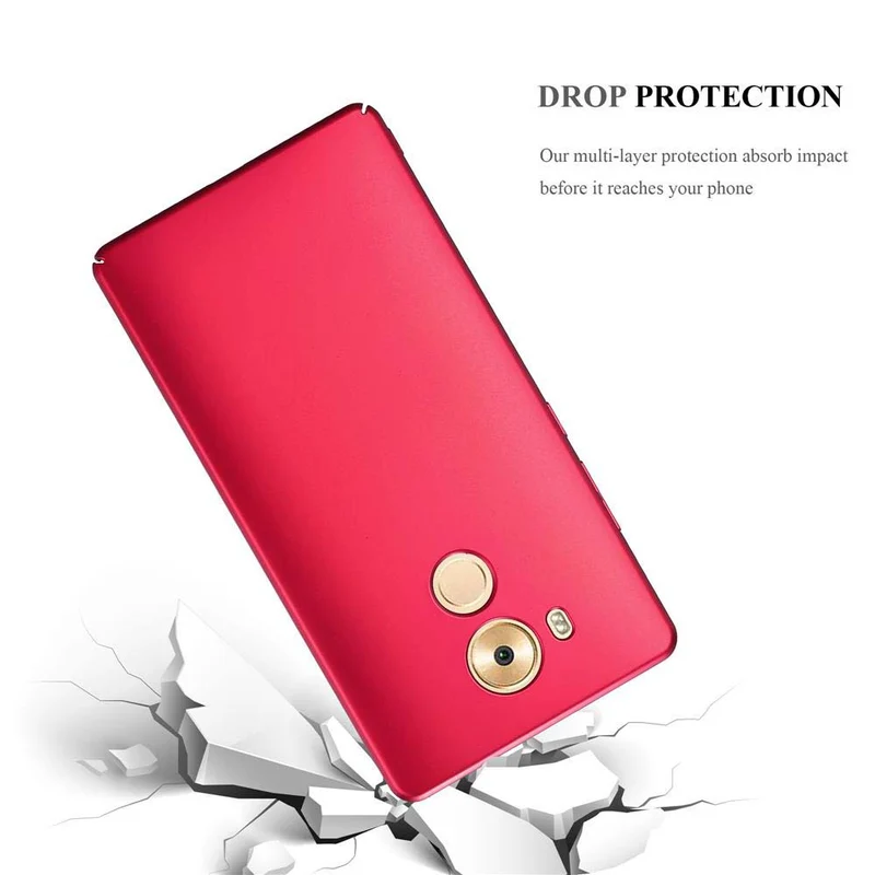 Cadorabo Hülle kompatibel mit Huawei MATE 8 Hard Case Schutzhülle in Metall Optik gegen Kratzer und Stöße