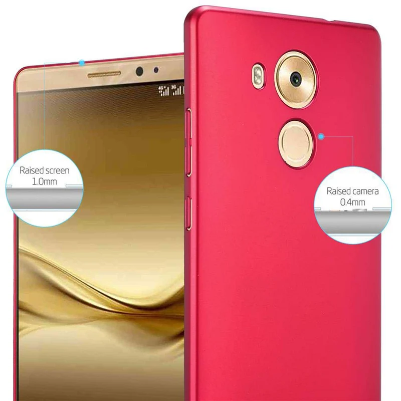 Cadorabo Hülle kompatibel mit Huawei MATE 8 Hard Case Schutzhülle in Metall Optik gegen Kratzer und Stöße