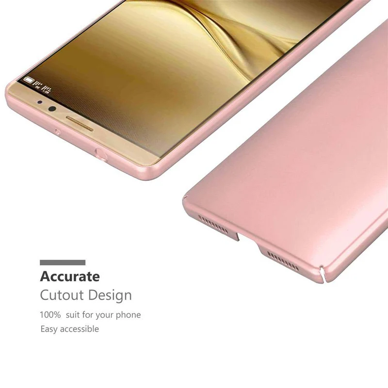 Cadorabo Hülle kompatibel mit Huawei MATE 8 Hard Case Schutzhülle in Metall Optik gegen Kratzer und Stöße