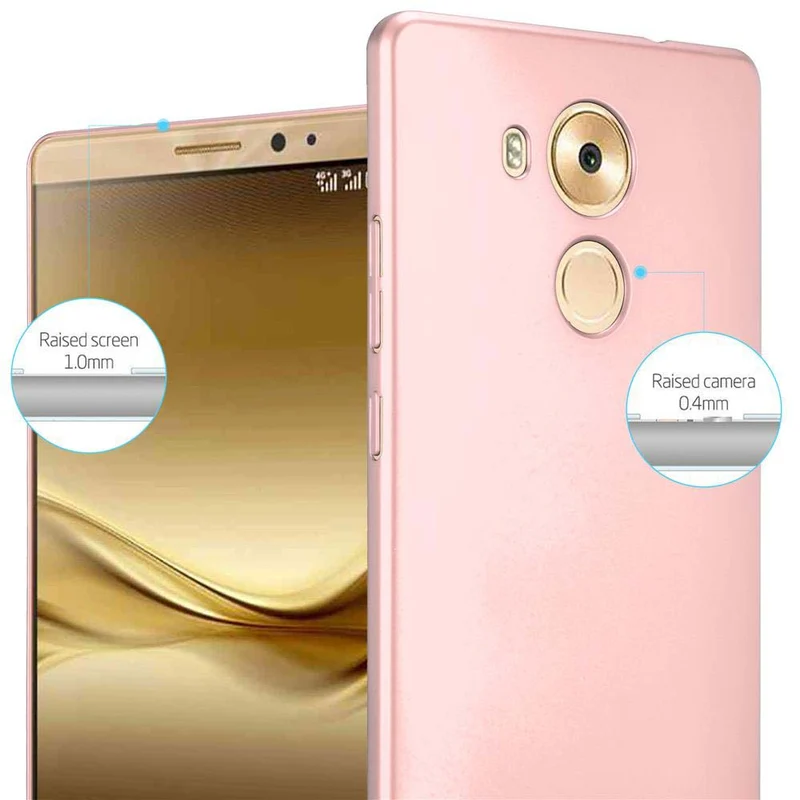 Cadorabo Hülle kompatibel mit Huawei MATE 8 Hard Case Schutzhülle in Metall Optik gegen Kratzer und Stöße