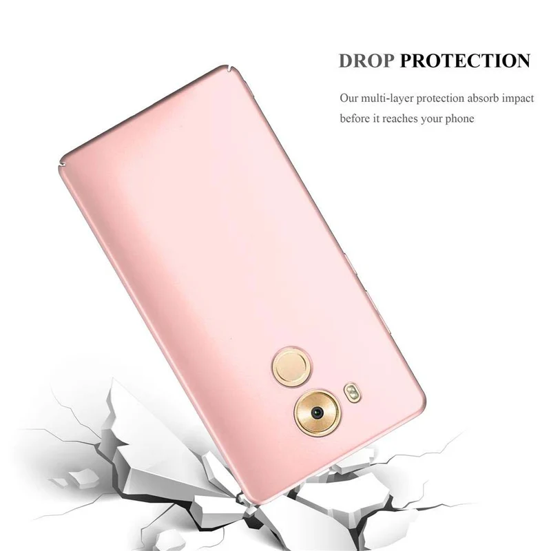 Cadorabo Hülle kompatibel mit Huawei MATE 8 Hard Case Schutzhülle in Metall Optik gegen Kratzer und Stöße