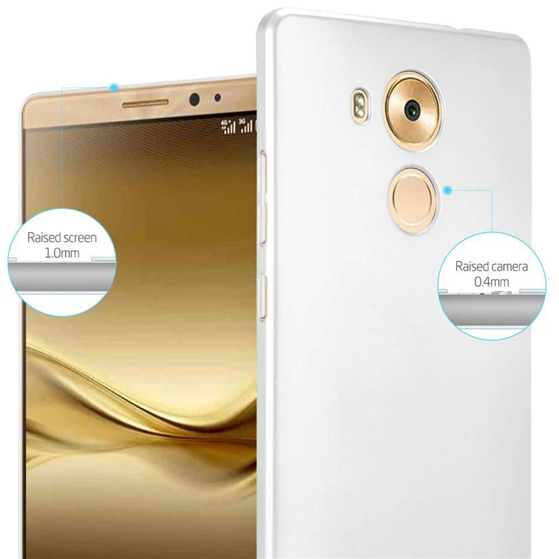 Cadorabo Hülle kompatibel mit Huawei MATE 8 Hard Case Schutzhülle in Metall Optik gegen Kratzer und Stöße