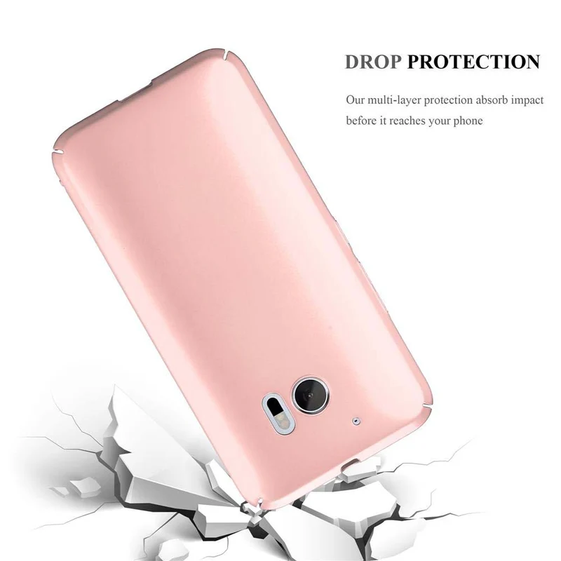 Cadorabo Hülle kompatibel mit HTC ONE M10 Hard Case Schutzhülle in Metall Optik gegen Kratzer und Stöße