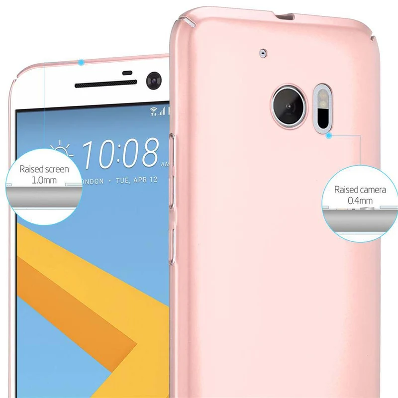 Cadorabo Hülle kompatibel mit HTC ONE M10 Hard Case Schutzhülle in Metall Optik gegen Kratzer und Stöße