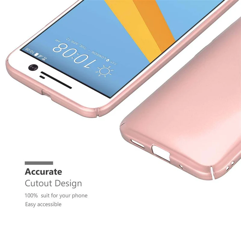 Cadorabo Hülle kompatibel mit HTC ONE M10 Hard Case Schutzhülle in Metall Optik gegen Kratzer und Stöße