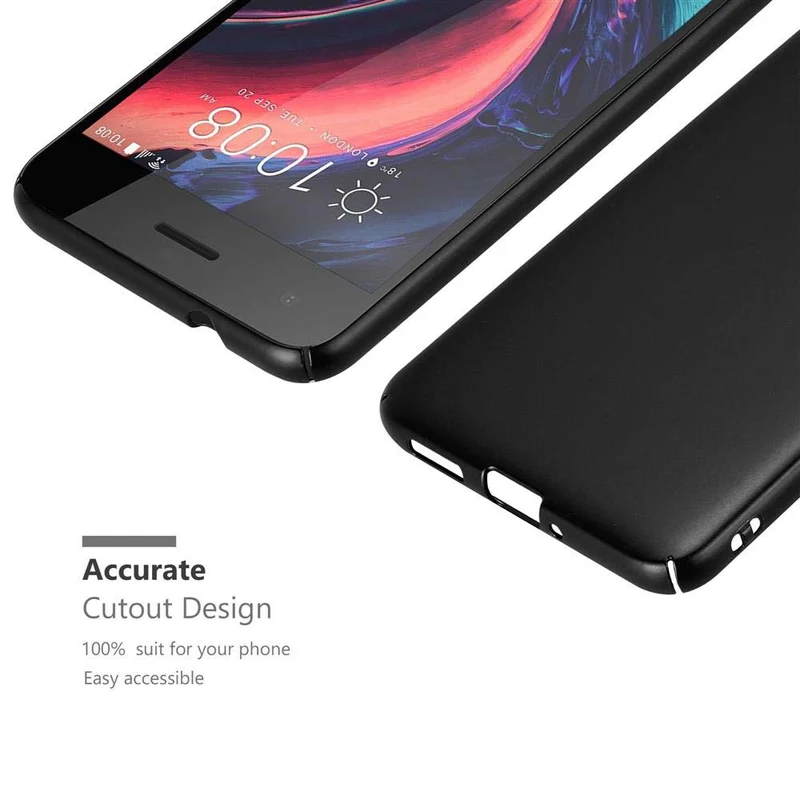 Cadorabo Hülle kompatibel mit HTC Desire 10 PRO Hard Case Schutzhülle in Metall Optik gegen Kratzer und Stöße