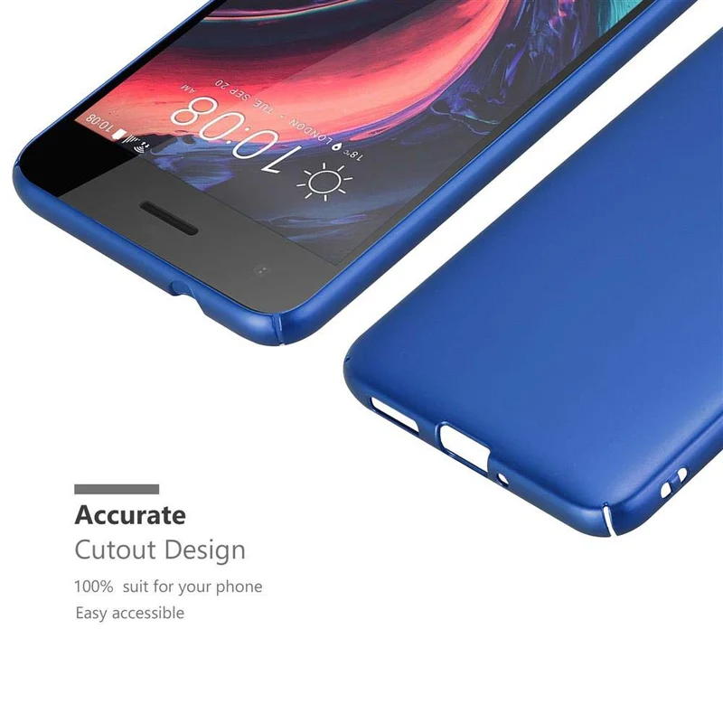 Cadorabo Hülle kompatibel mit HTC Desire 10 PRO Hard Case Schutzhülle in Metall Optik gegen Kratzer und Stöße