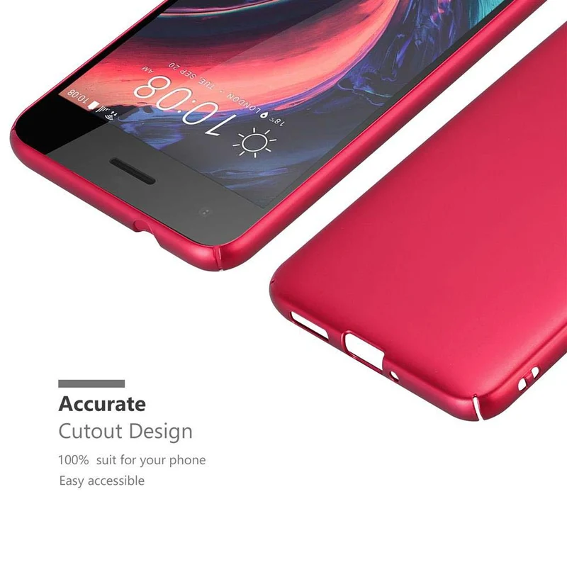Cadorabo Hülle kompatibel mit HTC Desire 10 PRO Hard Case Schutzhülle in Metall Optik gegen Kratzer und Stöße