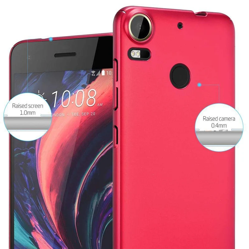 Cadorabo Hülle kompatibel mit HTC Desire 10 PRO Hard Case Schutzhülle in Metall Optik gegen Kratzer und Stöße
