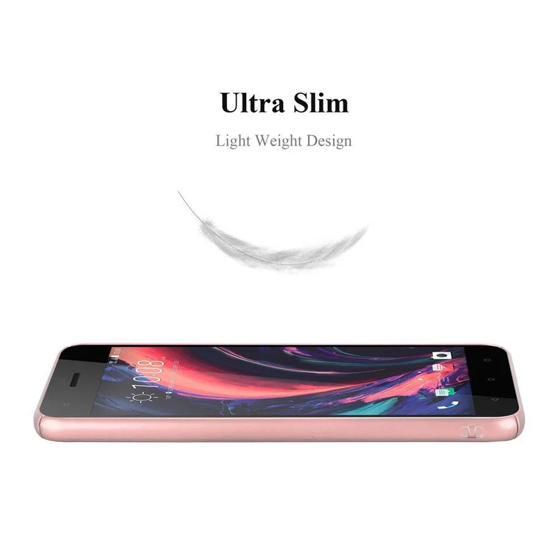 Cadorabo Hülle kompatibel mit HTC Desire 10 PRO Hard Case Schutzhülle in Metall Optik gegen Kratzer und Stöße