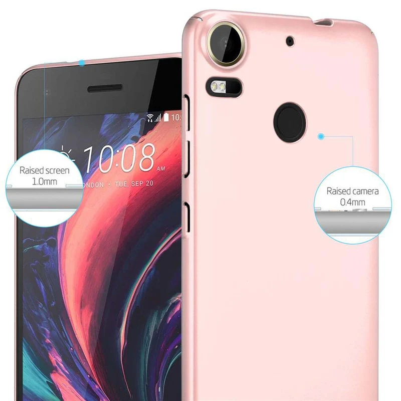 Cadorabo Hülle kompatibel mit HTC Desire 10 PRO Hard Case Schutzhülle in Metall Optik gegen Kratzer und Stöße