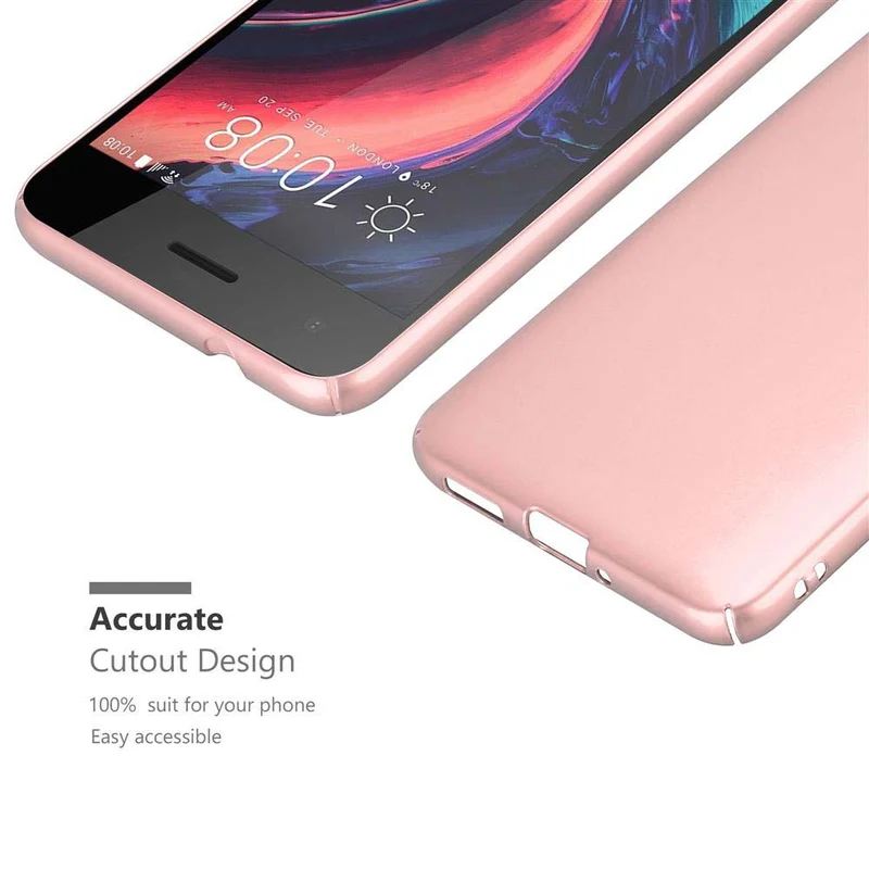 Cadorabo Hülle kompatibel mit HTC Desire 10 PRO Hard Case Schutzhülle in Metall Optik gegen Kratzer und Stöße