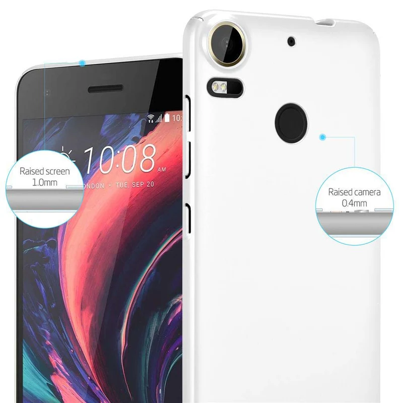 Cadorabo Hülle kompatibel mit HTC Desire 10 PRO Hard Case Schutzhülle in Metall Optik gegen Kratzer und Stöße