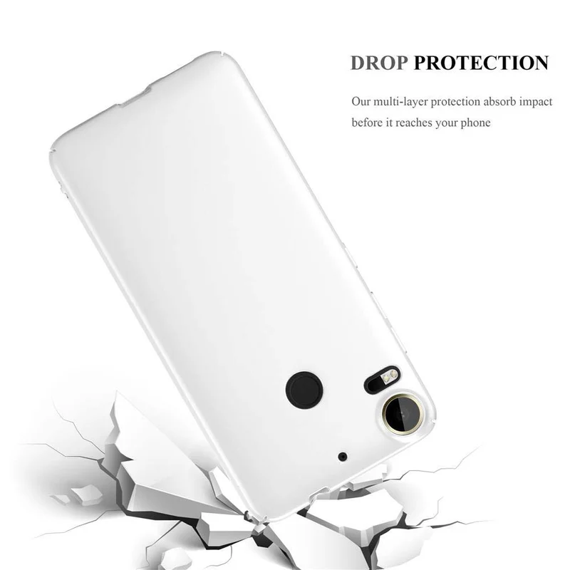 Cadorabo Hülle kompatibel mit HTC Desire 10 PRO Hard Case Schutzhülle in Metall Optik gegen Kratzer und Stöße