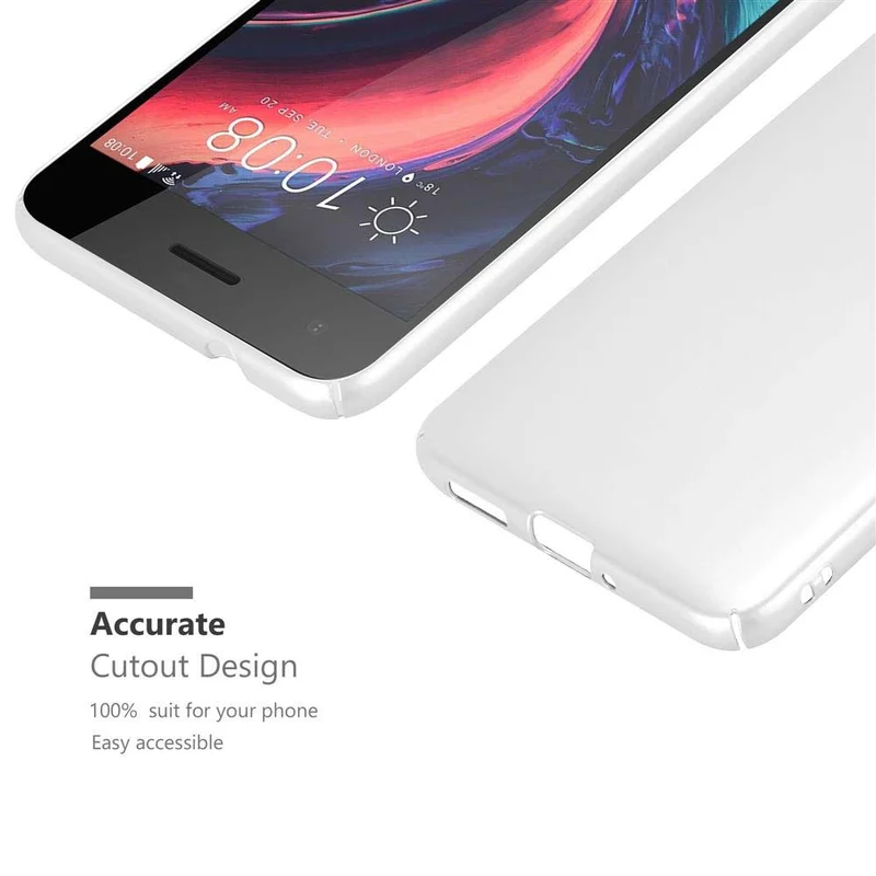 Cadorabo Hülle kompatibel mit HTC Desire 10 PRO Hard Case Schutzhülle in Metall Optik gegen Kratzer und Stöße