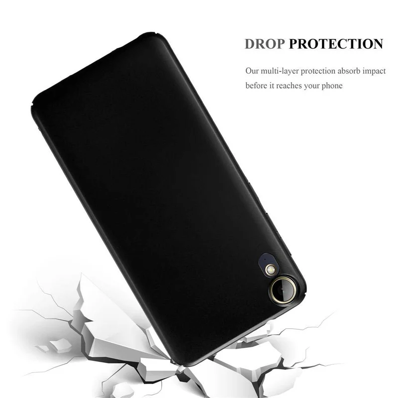 Cadorabo Hülle kompatibel mit HTC Desire 10 LIFESTYLE / Desire 825 Hard Case Schutzhülle in Metall Optik gegen Kratzer und Stöße