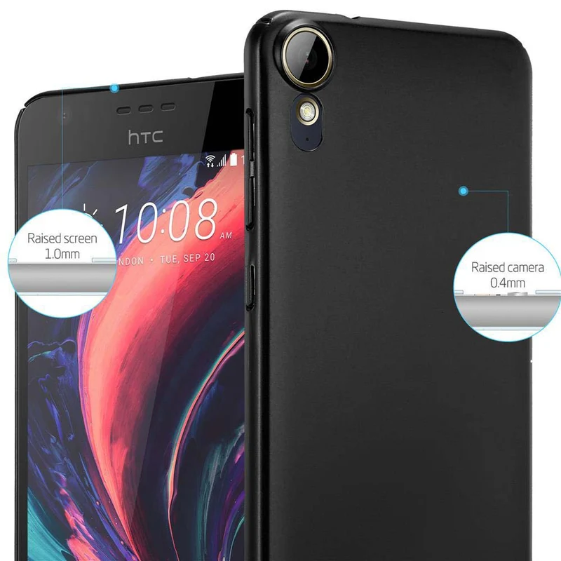 Cadorabo Hülle kompatibel mit HTC Desire 10 LIFESTYLE / Desire 825 Hard Case Schutzhülle in Metall Optik gegen Kratzer und Stöße