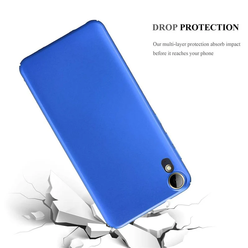Cadorabo Hülle kompatibel mit HTC Desire 10 LIFESTYLE / Desire 825 Hard Case Schutzhülle in Metall Optik gegen Kratzer und Stöße