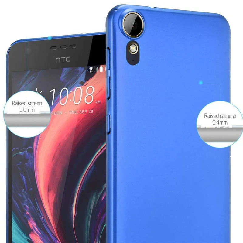 Cadorabo Hülle kompatibel mit HTC Desire 10 LIFESTYLE / Desire 825 Hard Case Schutzhülle in Metall Optik gegen Kratzer und Stöße