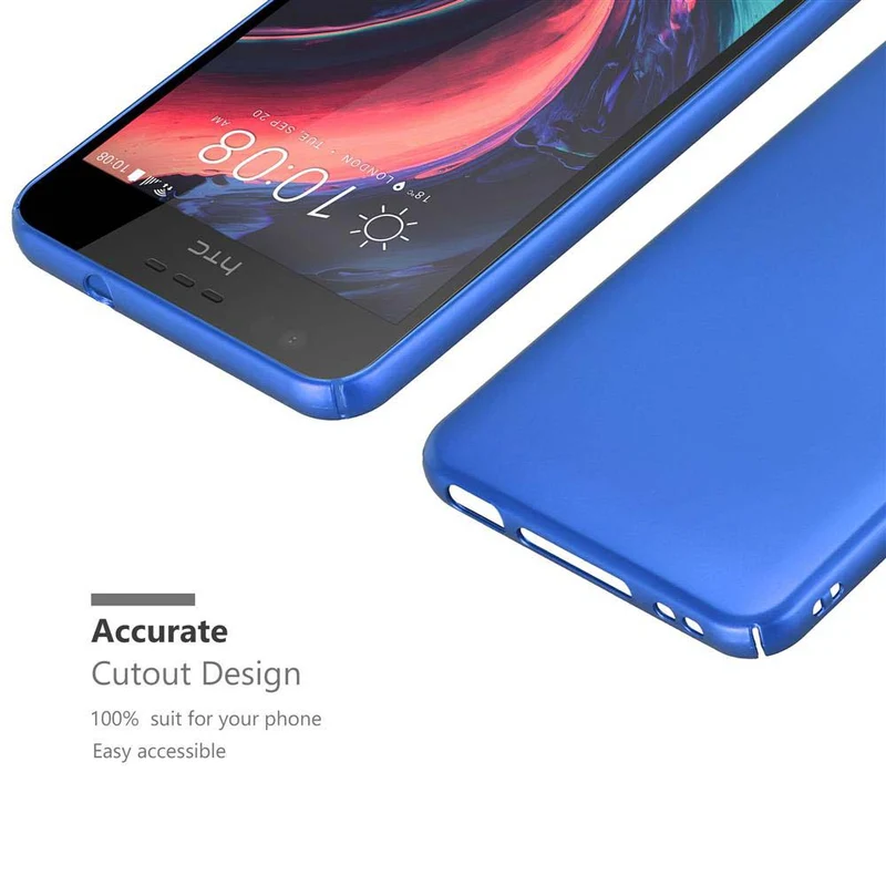 Cadorabo Hülle kompatibel mit HTC Desire 10 LIFESTYLE / Desire 825 Hard Case Schutzhülle in Metall Optik gegen Kratzer und Stöße