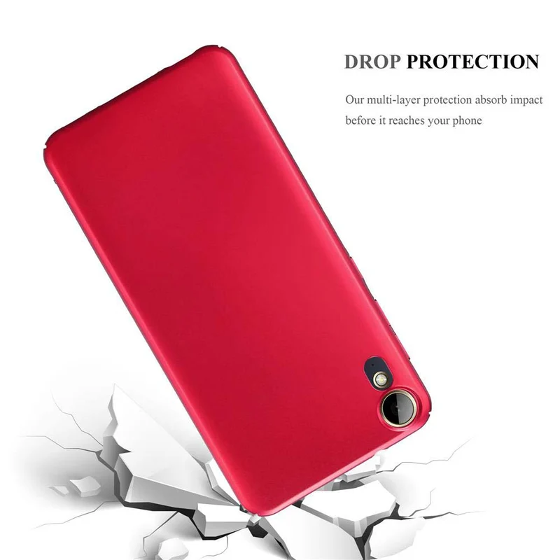 Cadorabo Hülle kompatibel mit HTC Desire 10 LIFESTYLE / Desire 825 Hard Case Schutzhülle in Metall Optik gegen Kratzer und Stöße
