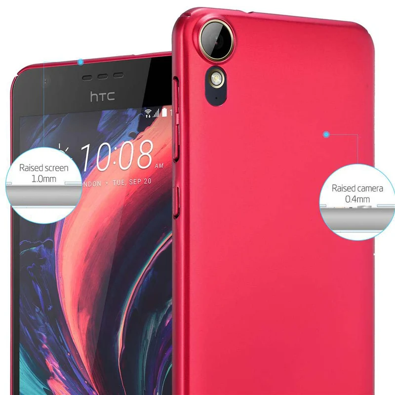 Cadorabo Hülle kompatibel mit HTC Desire 10 LIFESTYLE / Desire 825 Hard Case Schutzhülle in Metall Optik gegen Kratzer und Stöße