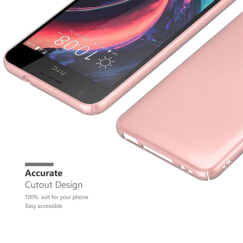Cadorabo Hülle kompatibel mit HTC Desire 10 LIFESTYLE / Desire 825 Hard Case Schutzhülle in Metall Optik gegen Kratzer und Stöße