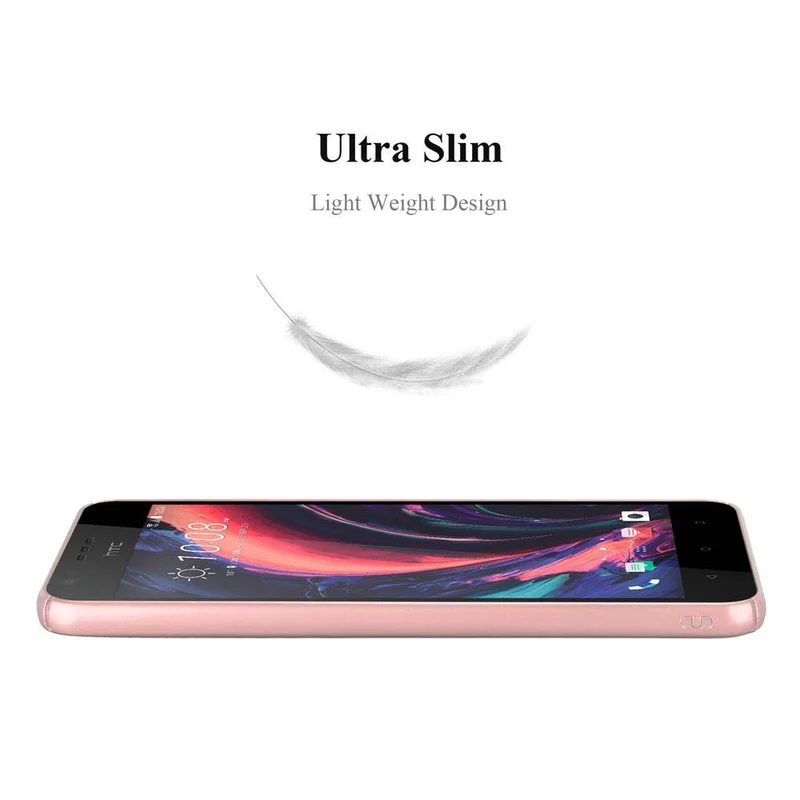 Cadorabo Hülle kompatibel mit HTC Desire 10 LIFESTYLE / Desire 825 Hard Case Schutzhülle in Metall Optik gegen Kratzer und Stöße