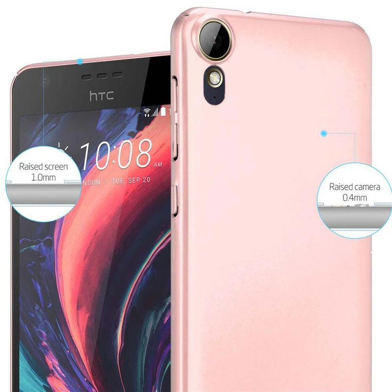 Cadorabo Hülle kompatibel mit HTC Desire 10 LIFESTYLE / Desire 825 Hard Case Schutzhülle in Metall Optik gegen Kratzer und Stöße