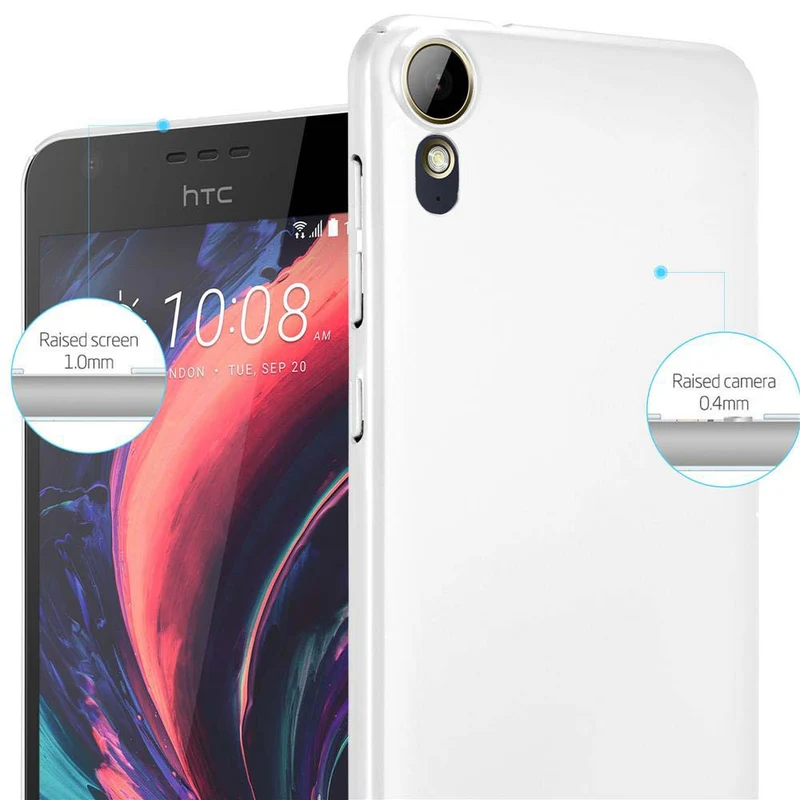 Cadorabo Hülle kompatibel mit HTC Desire 10 LIFESTYLE / Desire 825 Hard Case Schutzhülle in Metall Optik gegen Kratzer und Stöße