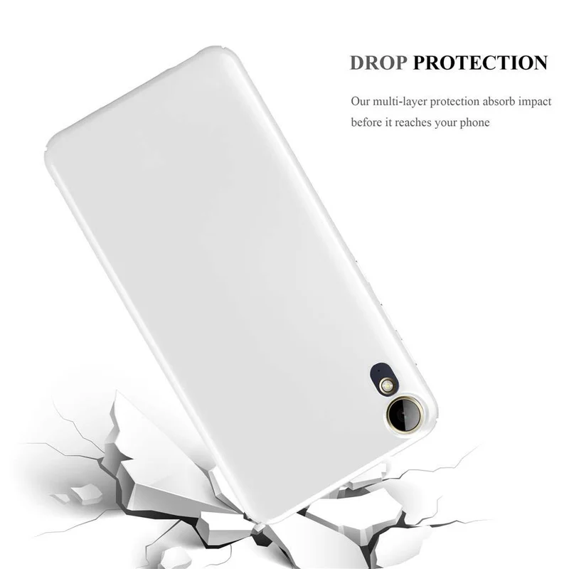Cadorabo Hülle kompatibel mit HTC Desire 10 LIFESTYLE / Desire 825 Hard Case Schutzhülle in Metall Optik gegen Kratzer und Stöße