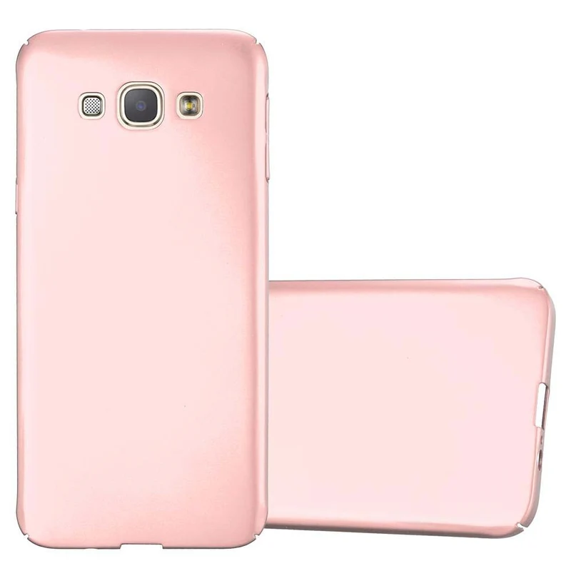 Cadorabo Hülle kompatibel mit Samsung Galaxy A8 2015 Hard Case Schutzhülle in Metall Optik gegen Kratzer und Stöße