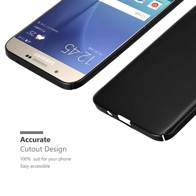 Cadorabo Hülle kompatibel mit Samsung Galaxy A8 2015 Hard Case Schutzhülle in Metall Optik gegen Kratzer und Stöße