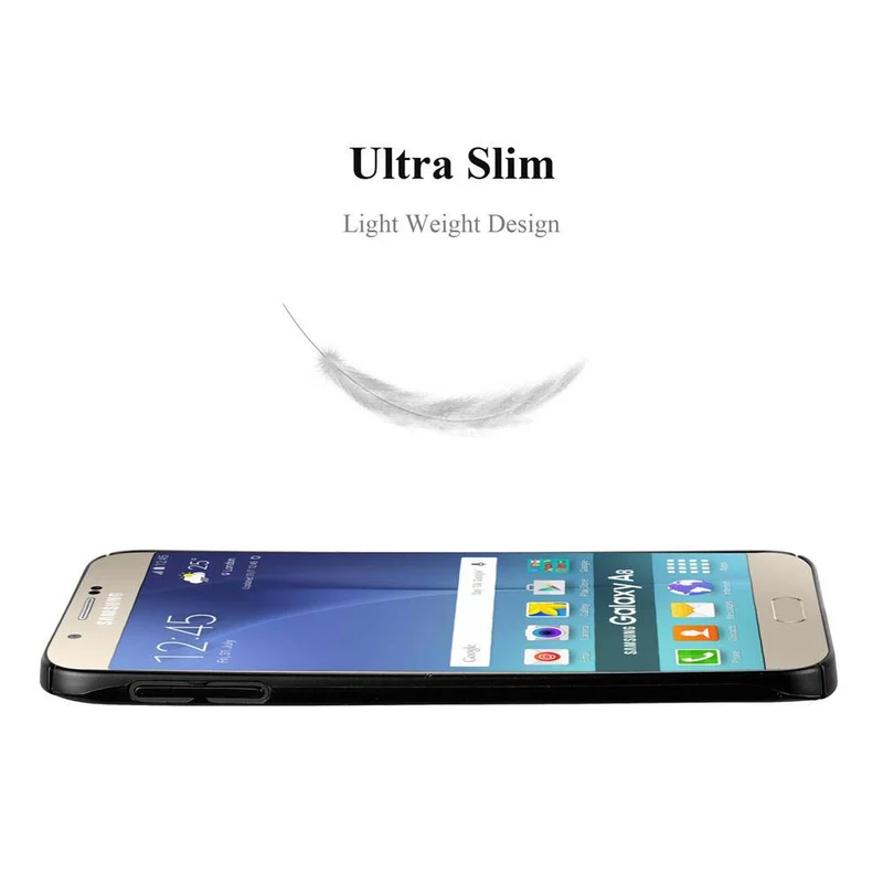 Cadorabo Hülle kompatibel mit Samsung Galaxy A8 2015 Hard Case Schutzhülle in Metall Optik gegen Kratzer und Stöße