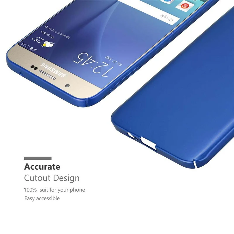 Cadorabo Hülle kompatibel mit Samsung Galaxy A8 2015 Hard Case Schutzhülle in Metall Optik gegen Kratzer und Stöße