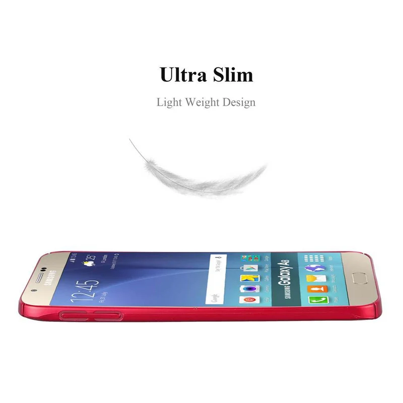 Cadorabo Hülle kompatibel mit Samsung Galaxy A8 2015 Hard Case Schutzhülle in Metall Optik gegen Kratzer und Stöße