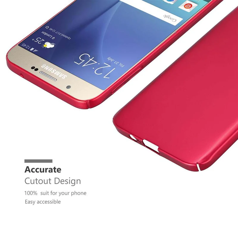 Cadorabo Hülle kompatibel mit Samsung Galaxy A8 2015 Hard Case Schutzhülle in Metall Optik gegen Kratzer und Stöße