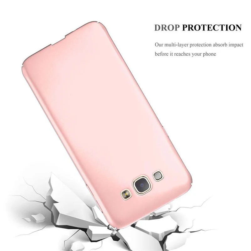 Cadorabo Hülle kompatibel mit Samsung Galaxy A8 2015 Hard Case Schutzhülle in Metall Optik gegen Kratzer und Stöße