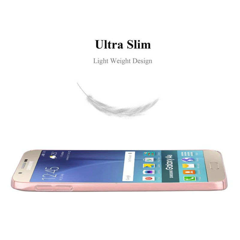 Cadorabo Hülle kompatibel mit Samsung Galaxy A8 2015 Hard Case Schutzhülle in Metall Optik gegen Kratzer und Stöße