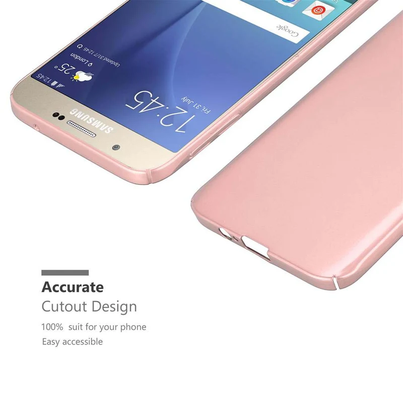 Cadorabo Hülle kompatibel mit Samsung Galaxy A8 2015 Hard Case Schutzhülle in Metall Optik gegen Kratzer und Stöße