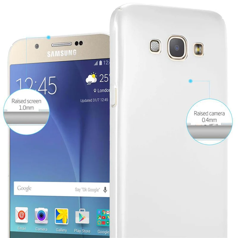 Cadorabo Hülle kompatibel mit Samsung Galaxy A8 2015 Hard Case Schutzhülle in Metall Optik gegen Kratzer und Stöße