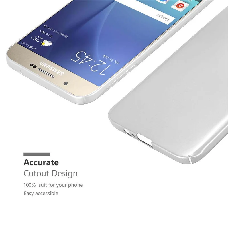 Cadorabo Hülle kompatibel mit Samsung Galaxy A8 2015 Hard Case Schutzhülle in Metall Optik gegen Kratzer und Stöße