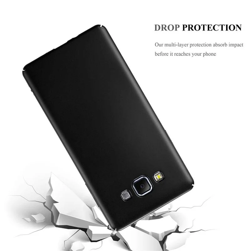 Cadorabo Hülle kompatibel mit Samsung Galaxy A7 2015 Hard Case Schutzhülle in Metall Optik gegen Kratzer und Stöße