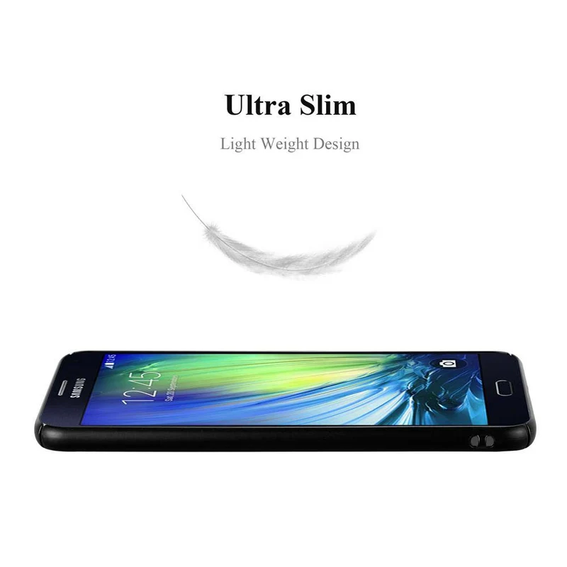 Cadorabo Hülle kompatibel mit Samsung Galaxy A7 2015 Hard Case Schutzhülle in Metall Optik gegen Kratzer und Stöße