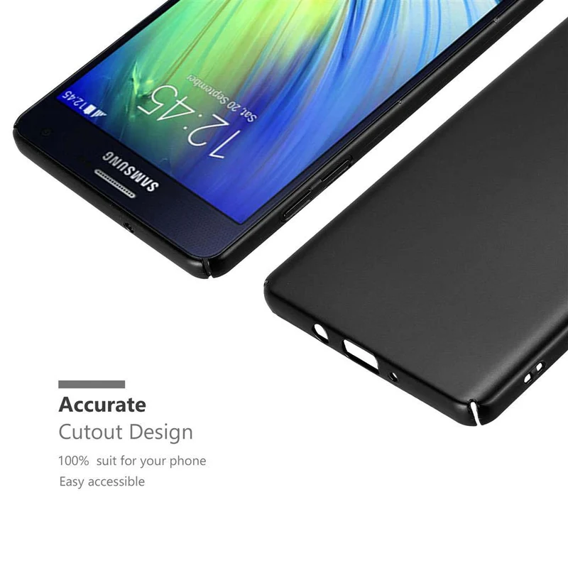 Cadorabo Hülle kompatibel mit Samsung Galaxy A7 2015 Hard Case Schutzhülle in Metall Optik gegen Kratzer und Stöße
