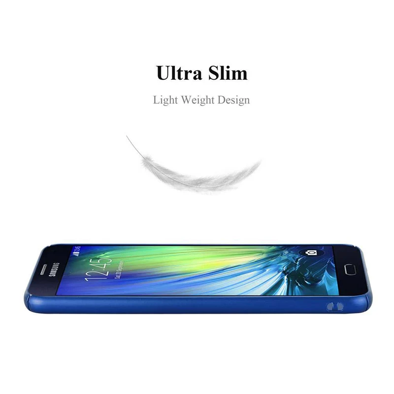 Cadorabo Hülle kompatibel mit Samsung Galaxy A7 2015 Hard Case Schutzhülle in Metall Optik gegen Kratzer und Stöße