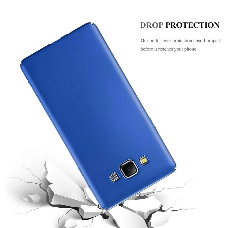 Cadorabo Hülle kompatibel mit Samsung Galaxy A7 2015 Hard Case Schutzhülle in Metall Optik gegen Kratzer und Stöße