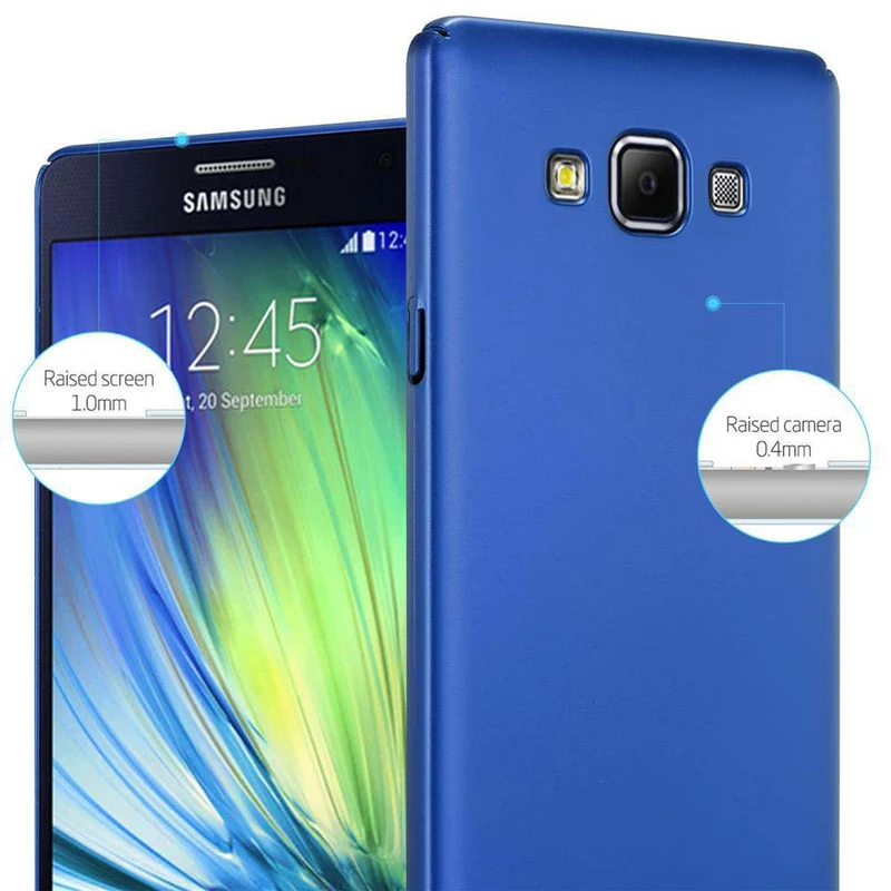 Cadorabo Hülle kompatibel mit Samsung Galaxy A7 2015 Hard Case Schutzhülle in Metall Optik gegen Kratzer und Stöße