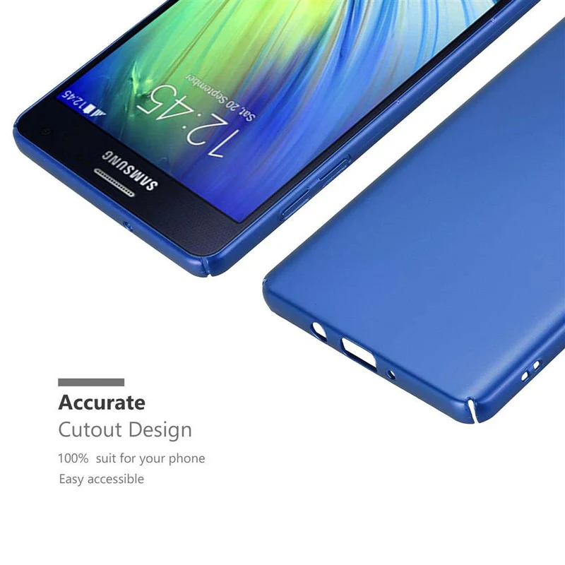 Cadorabo Hülle kompatibel mit Samsung Galaxy A7 2015 Hard Case Schutzhülle in Metall Optik gegen Kratzer und Stöße